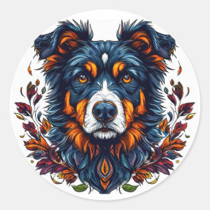 Cute Dog Classic Round Sticker