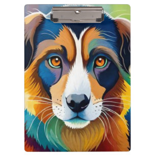 Cute dog close up clipboard