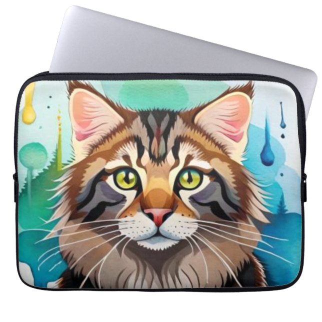 Cute dog close up laptop sleeve (Front)