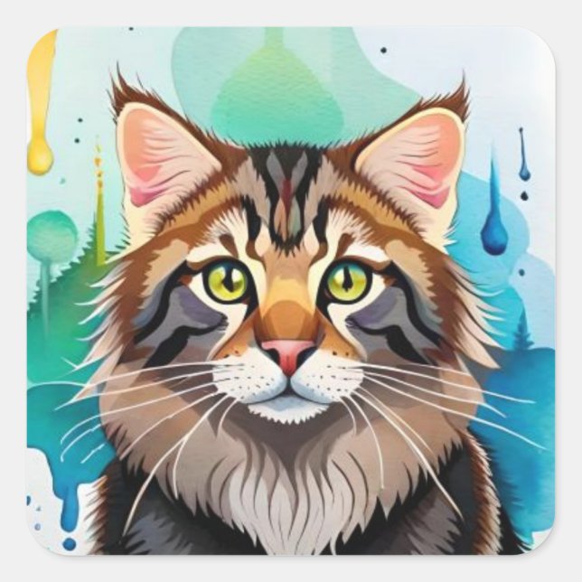 Cute dog close up mini clipboard square sticker (Front)