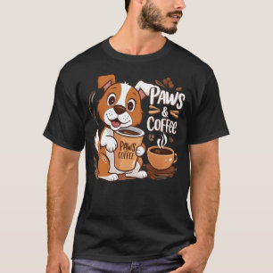 Cute Dog Coffee Lover For Coffee And Dog Lovers T-Shirt