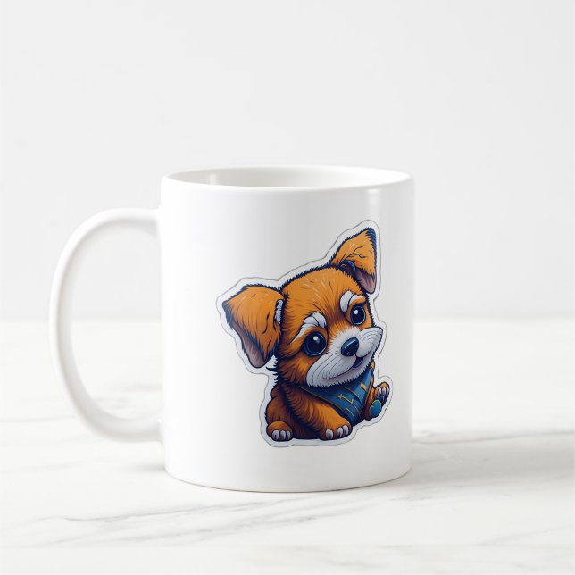 cute dog coffee mug (Left)