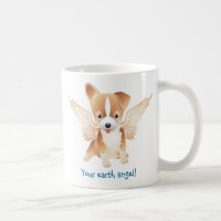 Cute Dog Coffee Mug w/ Angel Wings