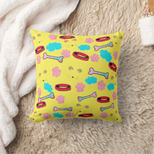 Cute Dog Collar and Bone Design Cushion