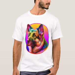 CUTE DOG COLORFUL RAINBOW T-Shirt