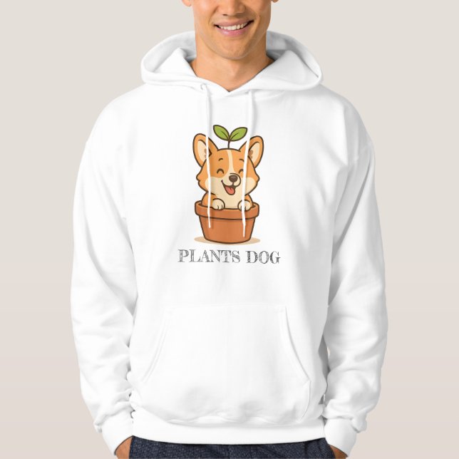 Cute dog corgi clothes, man woman t shirt, unisex hoodie (Front)