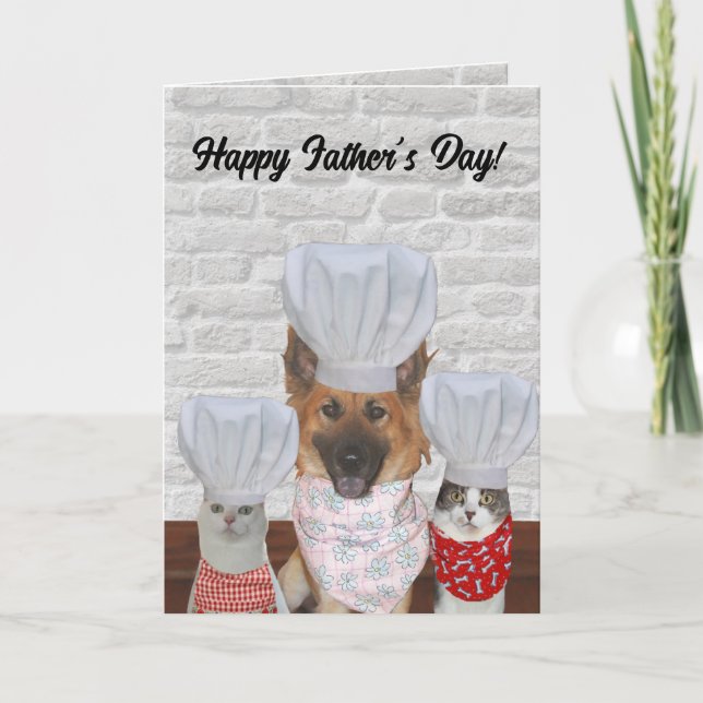 Cute Dog Customisable Father's Day Card (Front)