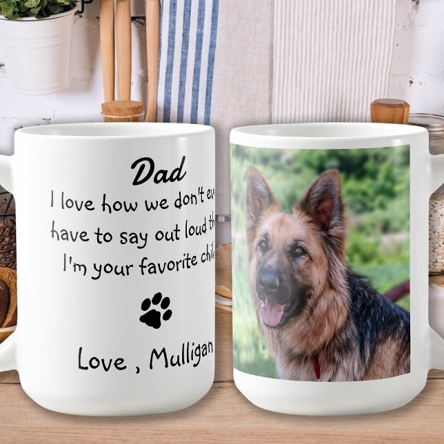 Cute Dog Dad- Funny Father's Day - Dog Photo Humou Coffee Mug (Creator Uploaded)