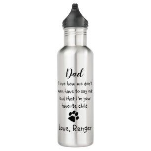 Cute Dog Dad- Funny Father's Day Joke - Dog Humour 710 Ml Water Bottle