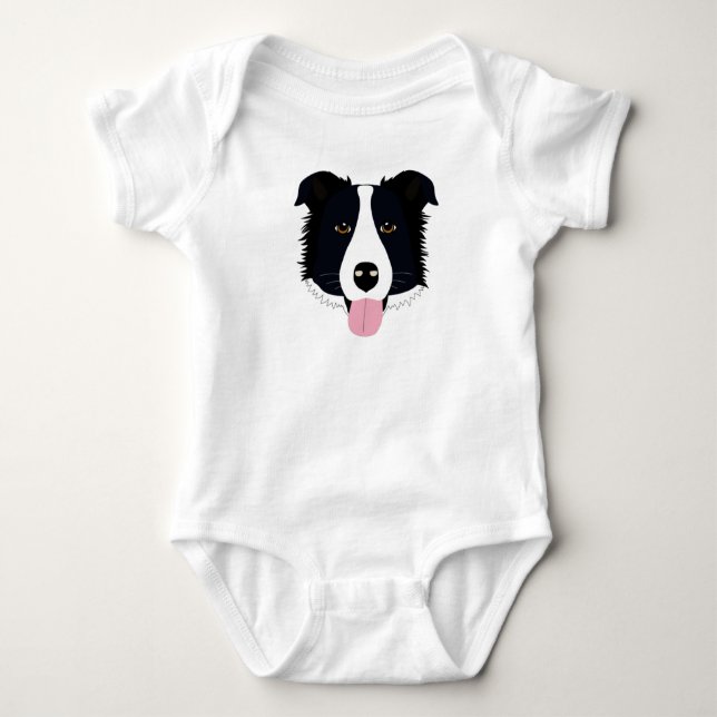 Cute dog design.  baby bodysuit (Front)