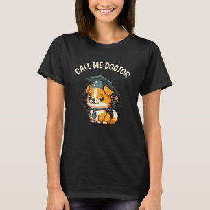 Cute Dog Doctor PhD Degree Doctoral Student Gradu T-Shirt