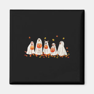 Cute Dog Dressed As Ghost Halloween Fun Boo1  Magnet