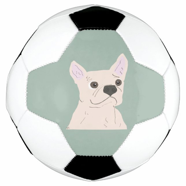 Cute Dog, Dusty Blue Football (Front)