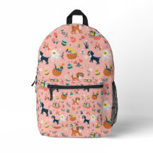 Cute Dog Easter Pattern on Pink