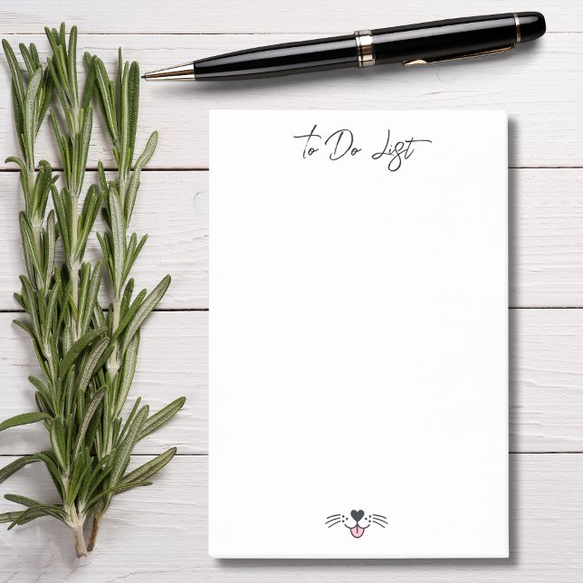 Cute dog face and Custom Name,Simple Personalised Post-it Notes (Creator Uploaded)