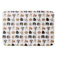Cute Dog Face Illustration Pattern