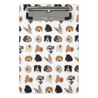 Cute Dog Face Illustration Pattern