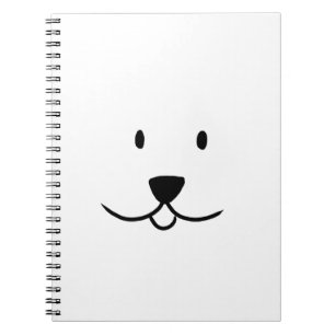 Cute dog face notebook