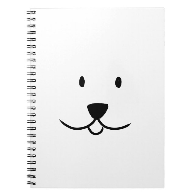 Cute dog face notebook (Front)
