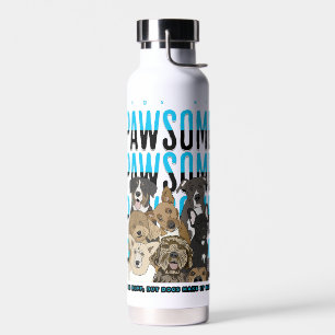 Cute Dog Faces Dog Lover Pun Water Bottle
