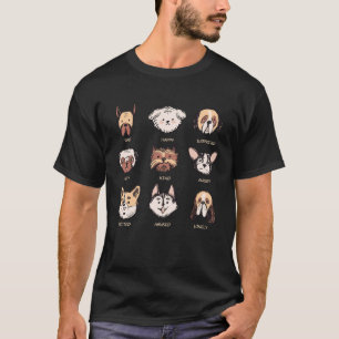 Cute Dog Faces Pug Frenchie Husky Boxer Terrier T-Shirt
