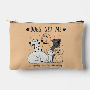 Cute Dog Family Group for Dog Moms and Pet Lovers Accessory Pouch