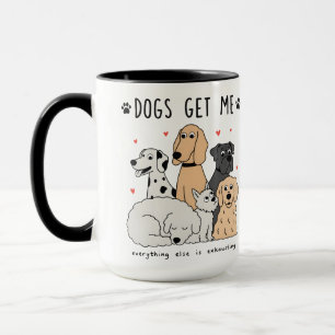 Cute Dog Family Group for Dog Moms and Pet Lovers Mug