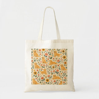 Cute Dog Folk Art Whimsical Tote Bag