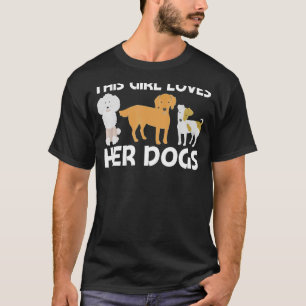 Cute Dog For Girls Kids Puppy Pet Animal Breed T-Shirt