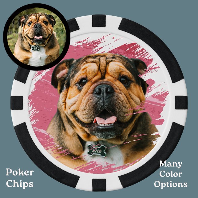 Cute Dog French Bulldog Photo Poker Chips (Creator Uploaded)
