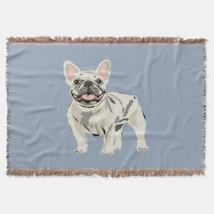 Cute dog, French bulldog Throw Blanket