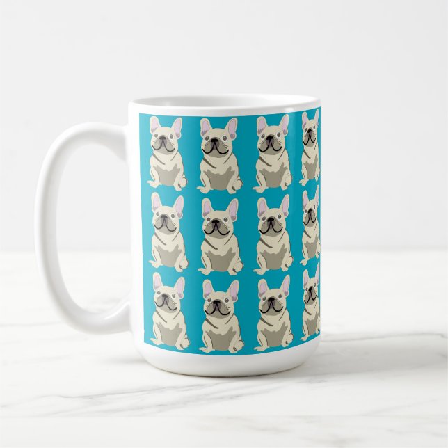 Cute dog, frenchie coffee mug (Left)