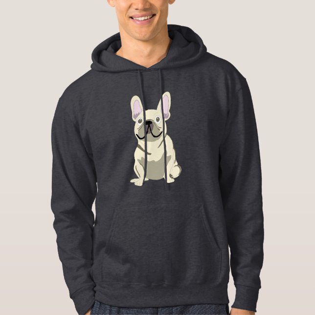 Cute dog, frenchie hoodie (Front)