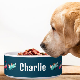 Cute Dog Fun Aeroplanes Funny Animal Fur Baby Bowl