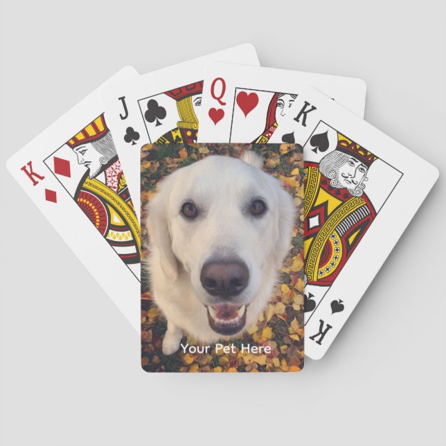 Cute dog gift for pet parents playing cards (Back)
