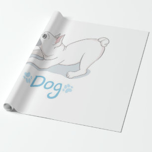 Cute Dog Gift Funny Dog With Butterfly Wrapping Paper