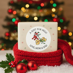 Cute Dog Gift Tag Sticker for Kids