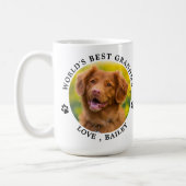Cute Dog Grandma Personalised Pet Photo Dog Lover Coffee Mug (Left)
