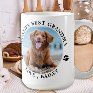 Cute Dog Grandma Personalised Pet Photo Dog Lover Coffee Mug