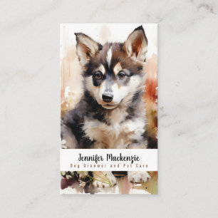 Cute Dog Groomer Grooming Service Pet Care  Business Card
