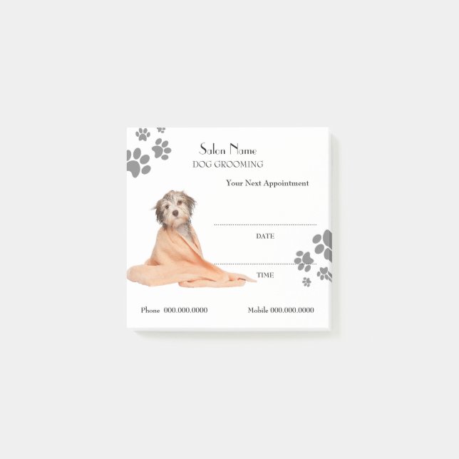 Cute dog grooming Appointment Post-it® Notes (Front)