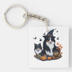 Cute Dog Halloween  Key Ring