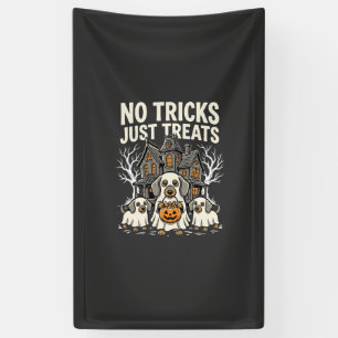 Cute Dog Halloween No Tricks Just Treats_1 Banner