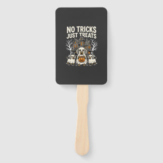 Cute Dog Halloween No Tricks Just Treats_1 Hand Fan