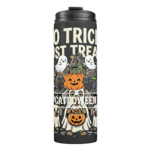 Cute Dog Halloween No Tricks Just Treats_1 Thermal Tumbler