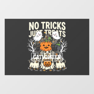 Cute Dog Halloween No Tricks Just Treats_1 Window Cling