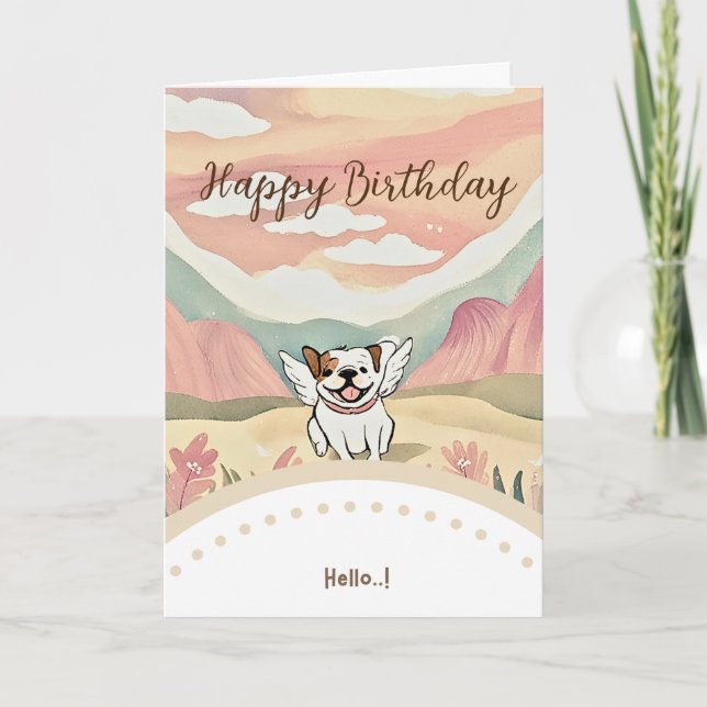 cute dog happy birthday card (Front)