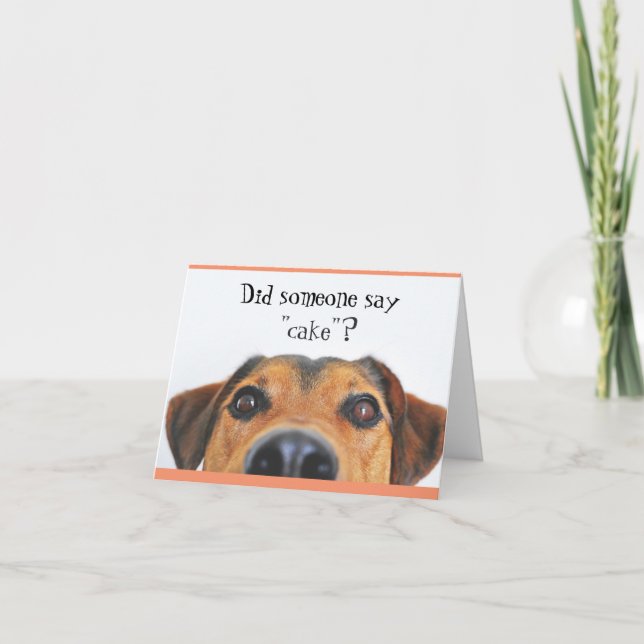 Cute Dog Happy Birthday Greeting Card (Front)