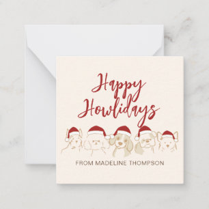 Cute Dog Happy Howlidays Christmas Card