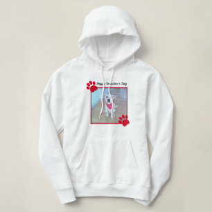 Cute Dog Happy Valentines Day Red Paws 1 Photo Hoodie